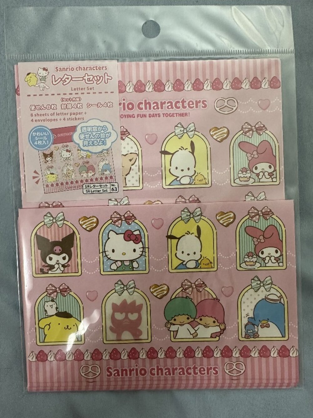 Sanrio All-Stars Strawberry Window Letter Set